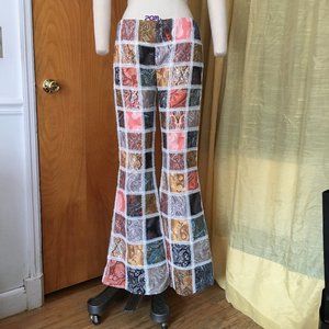 Zimmermann Lace-trimmed patchwork linen pants